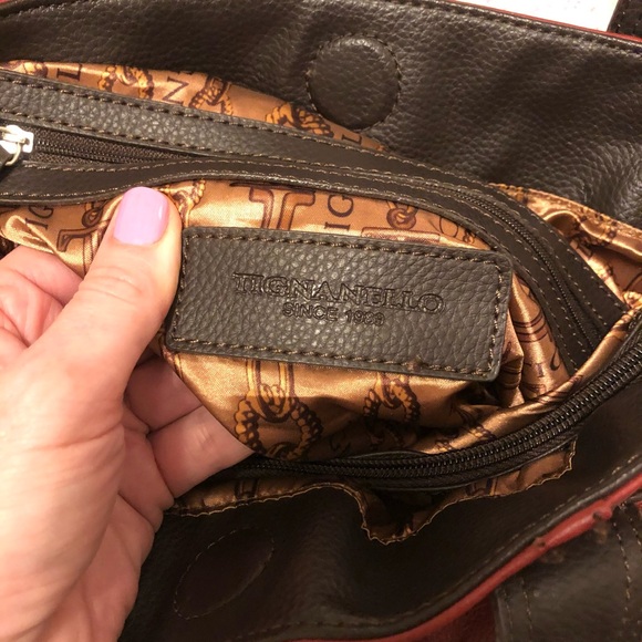 Tignanello Red Shoulder Bag - Picture 10 of 13